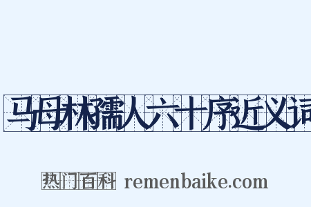 马母林孺人六十序近义词是什么意思的图片